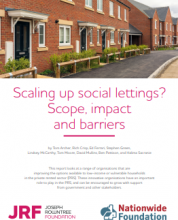 Scaling up social lettings? Scope, impact and barriers